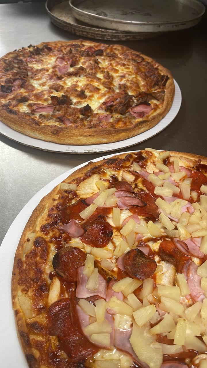 Hawaiian and specialty pizzas